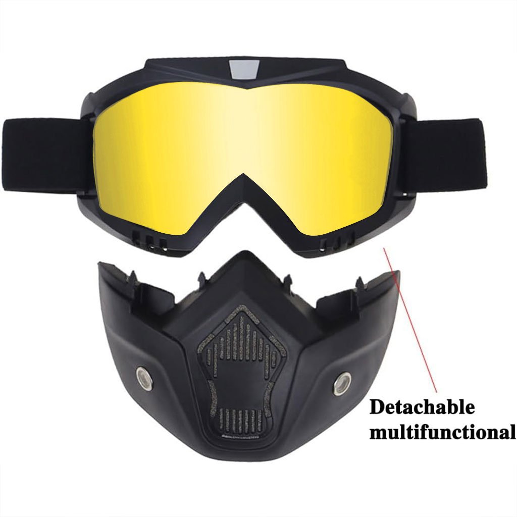 PACK Casque Moto avec Lunettes Amovibles + Gants Anti-dérapants avec conception d’amortissement - الصورة 6