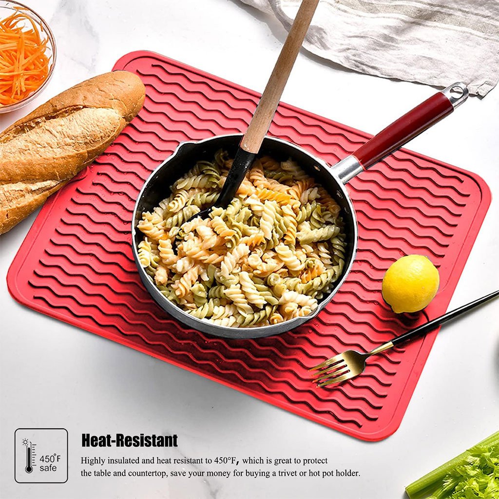 Tapis de Séchage en Silicone Souple et Flexible pour Cuisine – بساط تقطير الأواني - الصورة 9