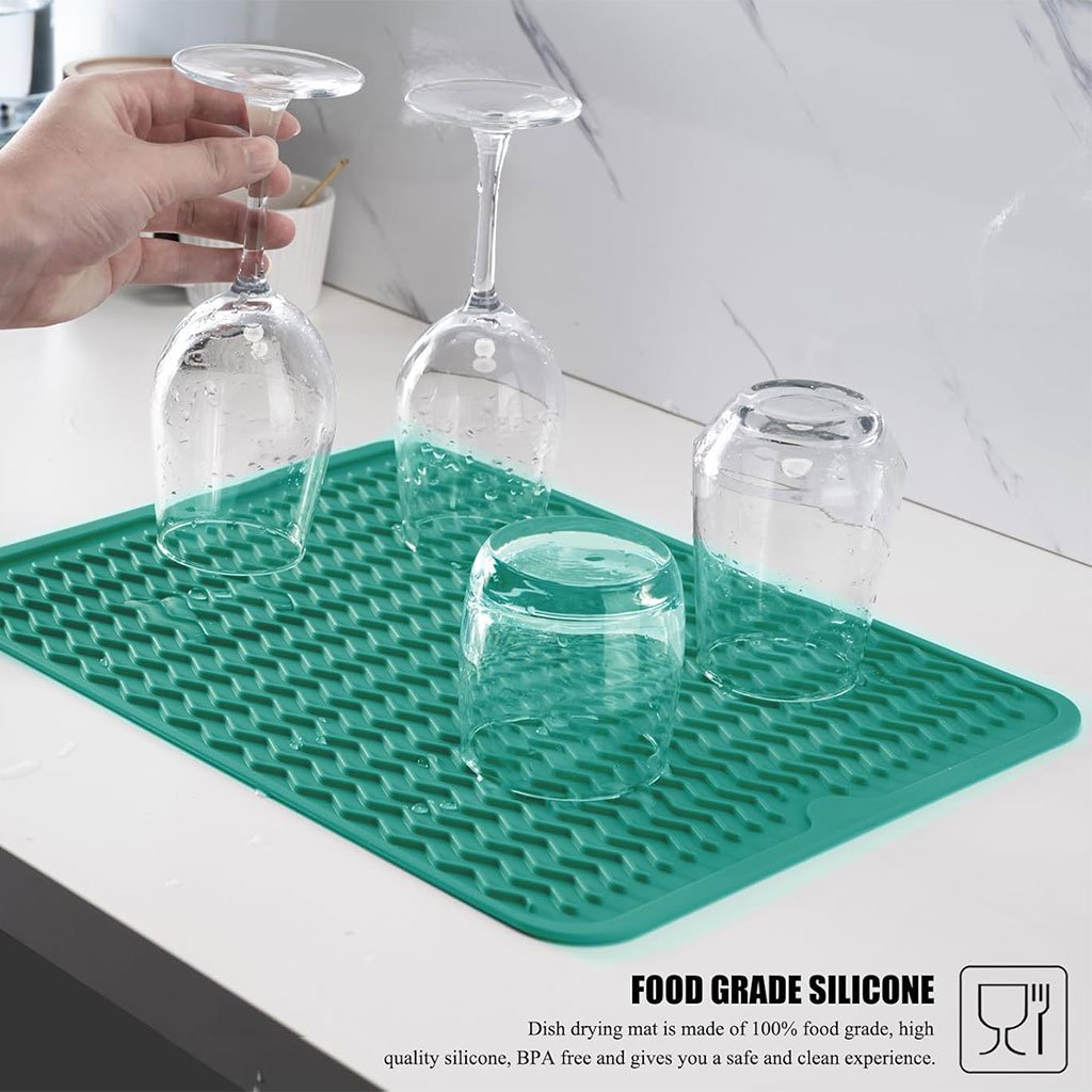 Tapis de Séchage en Silicone Souple et Flexible pour Cuisine – بساط تقطير الأواني - الصورة 7