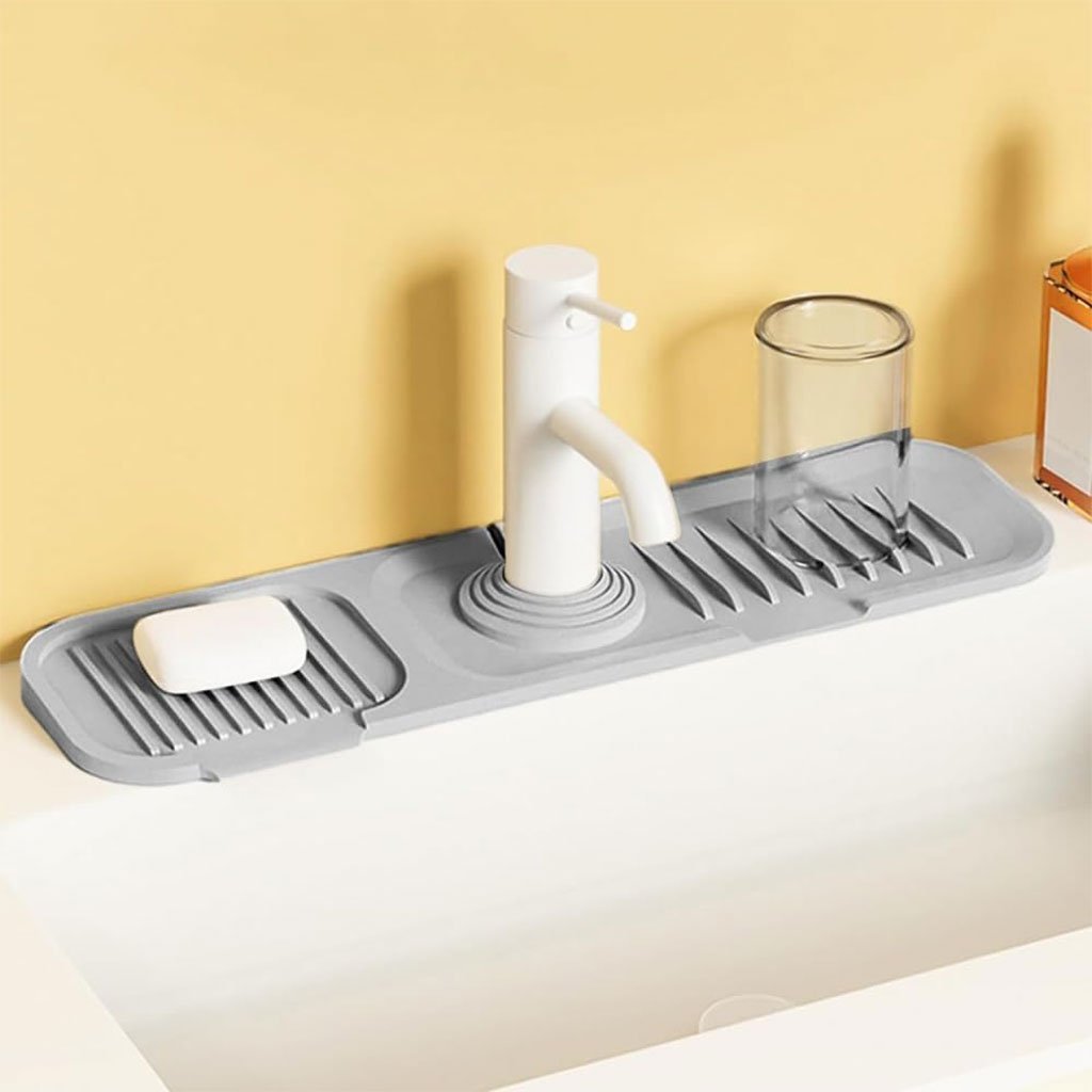 مجموعة سجادات تصريف حوض المطبخ مع واقي رذاذ من - الصورة 2