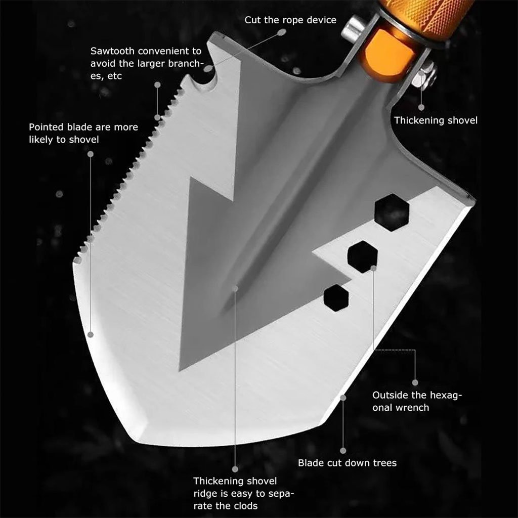 مجرفة قابلة للطي مصنوعة من فولاذ الكربون بثلاثة أطوال - الصورة 3