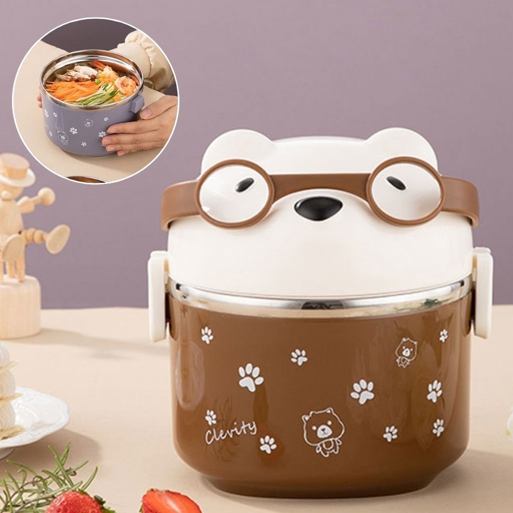 علبة غداء محمولة مصنوعة من الفولاذ المقاوم للصدأ 304