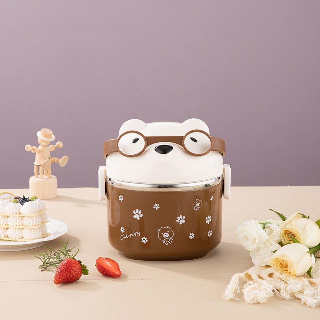 علبة غداء محمولة مصنوعة من الفولاذ المقاوم للصدأ 304 - الصورة 4