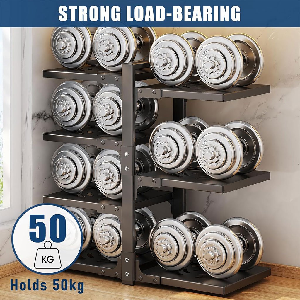 Organisateur de casseroles à fixer sous un meuble robuste et réglable à 7 niveaux – منظم أواني - الصورة 6