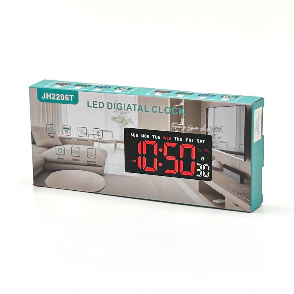 ساعة حائط رقمية عربية تعرض اليوم والتاريخ - الصورة 4