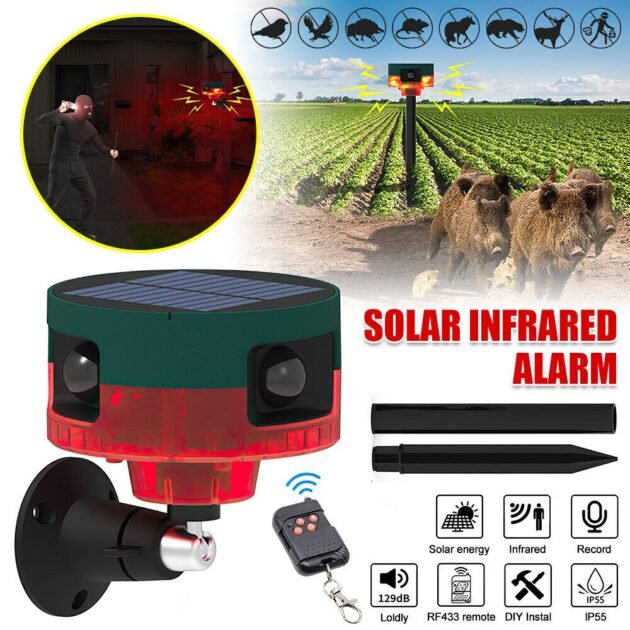 جهاز طارد للحيوانات مزود بمستشعر حركة يعمل بالطاقة