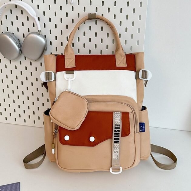 طقم حقائب مدرسية من قطعتين بتصميم كاواي مع جراب