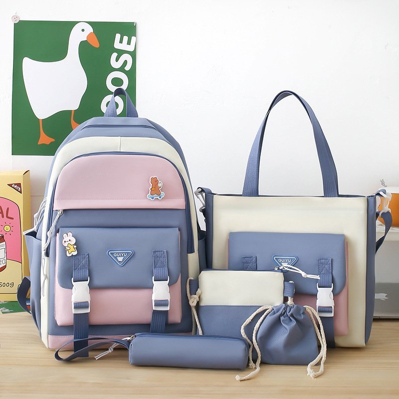 مجموعة حقائب مدرسية لطيفة مكونة من 5 قطع للمراهقين