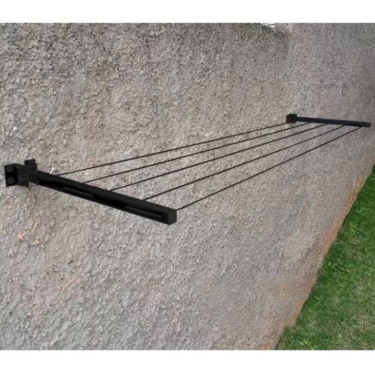 مجفف ملابس قابل للطي يُثبت على الحائط مزود بحبل - الصورة 6