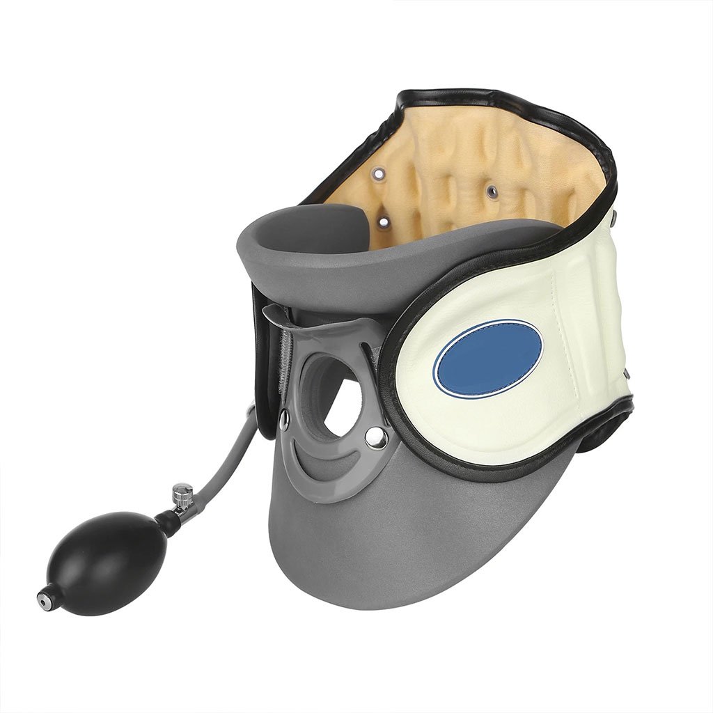STARICARE Civière de cou gonflable et rétracteur de traction cervicale avec pompe – أداة تصحيح وضعية العنق - الصورة 6