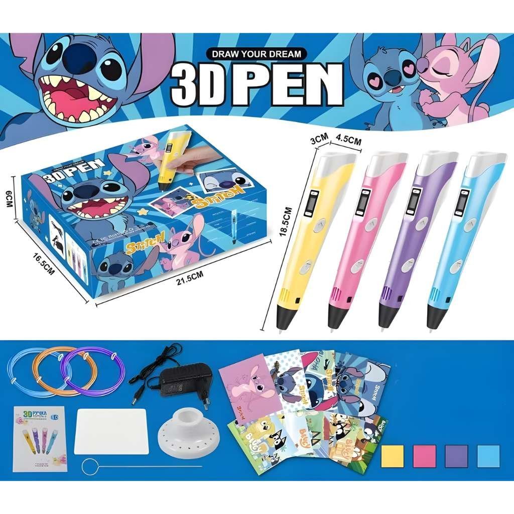 قلم رسم ثلاثي الأبعاد مع عبوات إعادة تعبئة الخيوط - الصورة 3