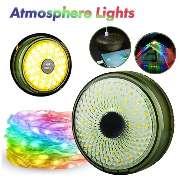 مصباح تخييم LED متعدد الوظائف مع شاحن