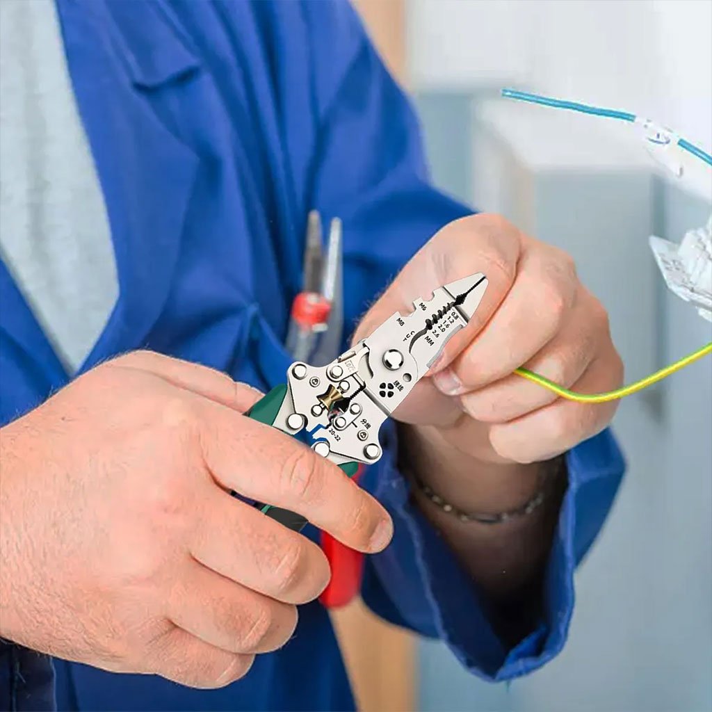 Pince à dénuder multifonction avec testeur de tension – أداة تجريد الأسلاك متعددة الوظائف - الصورة 5