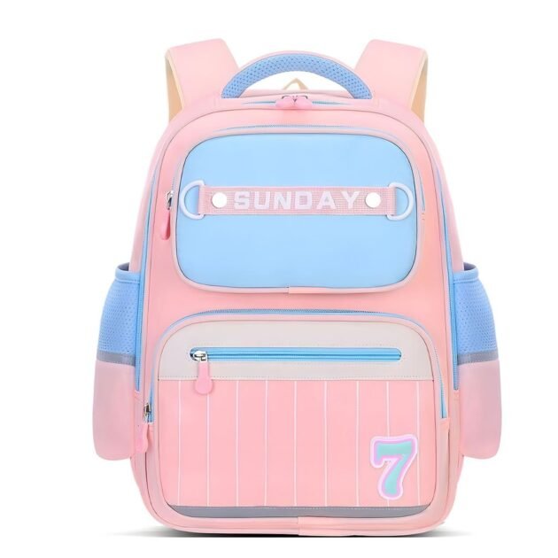 حقيبة ظهر مدرسية وردية اللون من صنداي