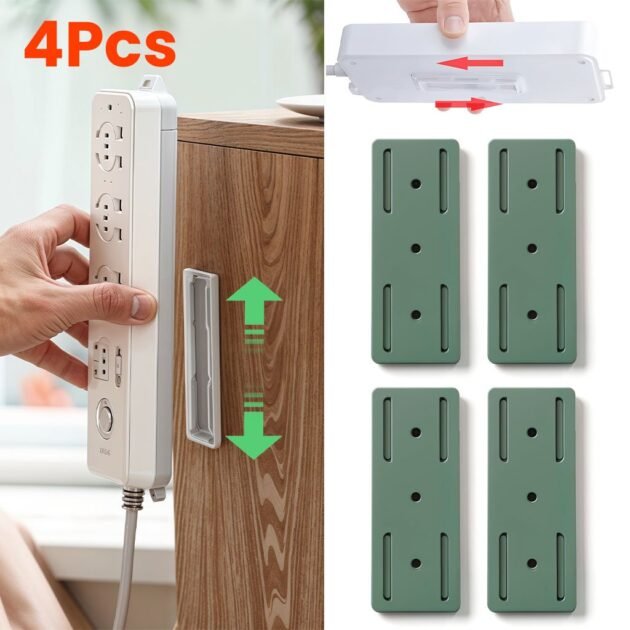 مجموعة تثبيت جدارية ذاتية اللصق مكونة من 4 قطع