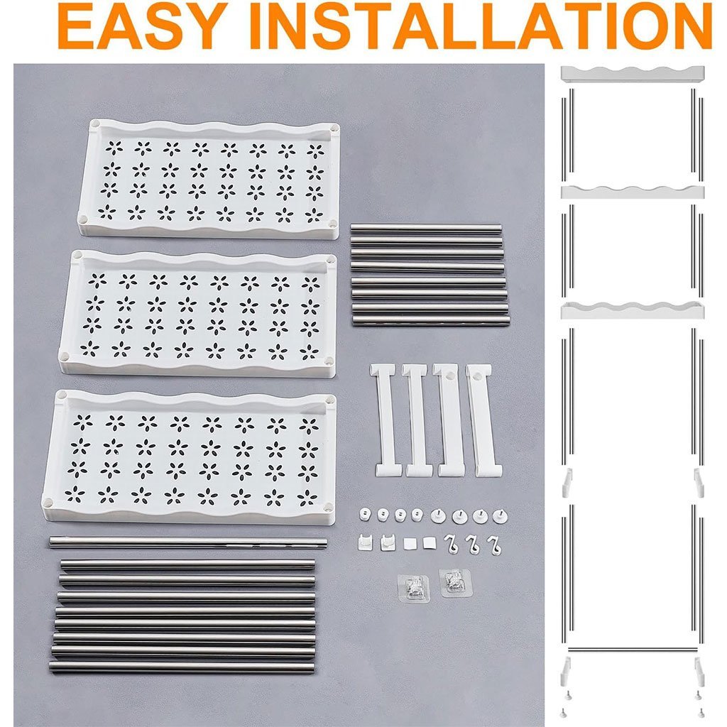 رف حمام ثلاثي الطبقات فوق المرحاض - الصورة 4