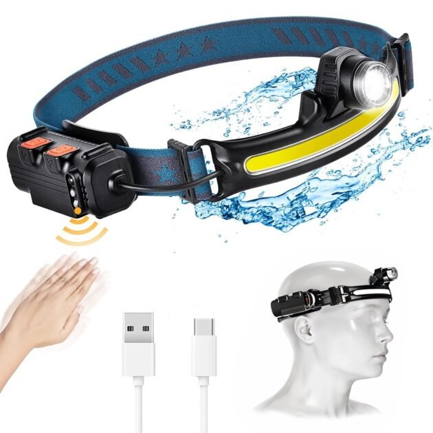 مصباح رأس قابل لإعادة الشحن بسعة مللي أمبير مع