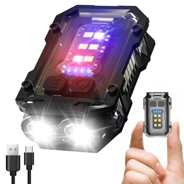 مصباح يدوي صغير مقاوم للماء يُعلق على سلسلة المفاتيح