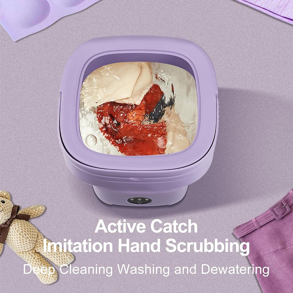 Mini Machine à Laver Pliable et Portable 3 Modes avec Fonction Déshydratation – غسالة ملابس محمولة - الصورة 8
