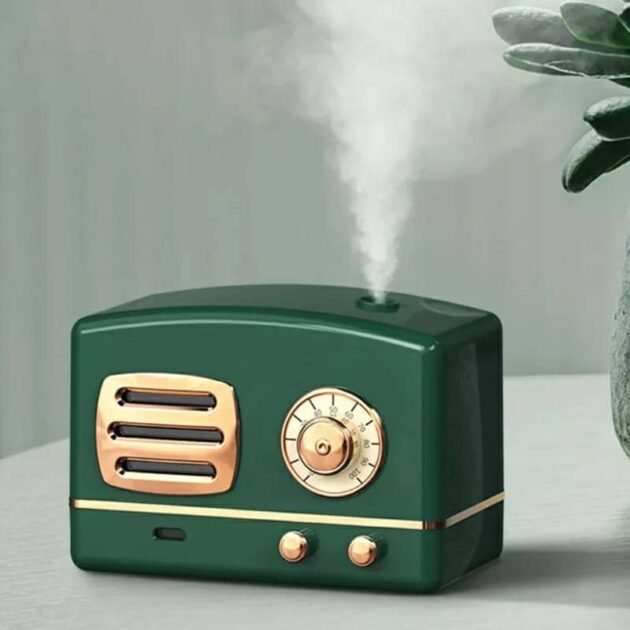 Humidificateur d'air Portable en forme Radio vintage - أخضر