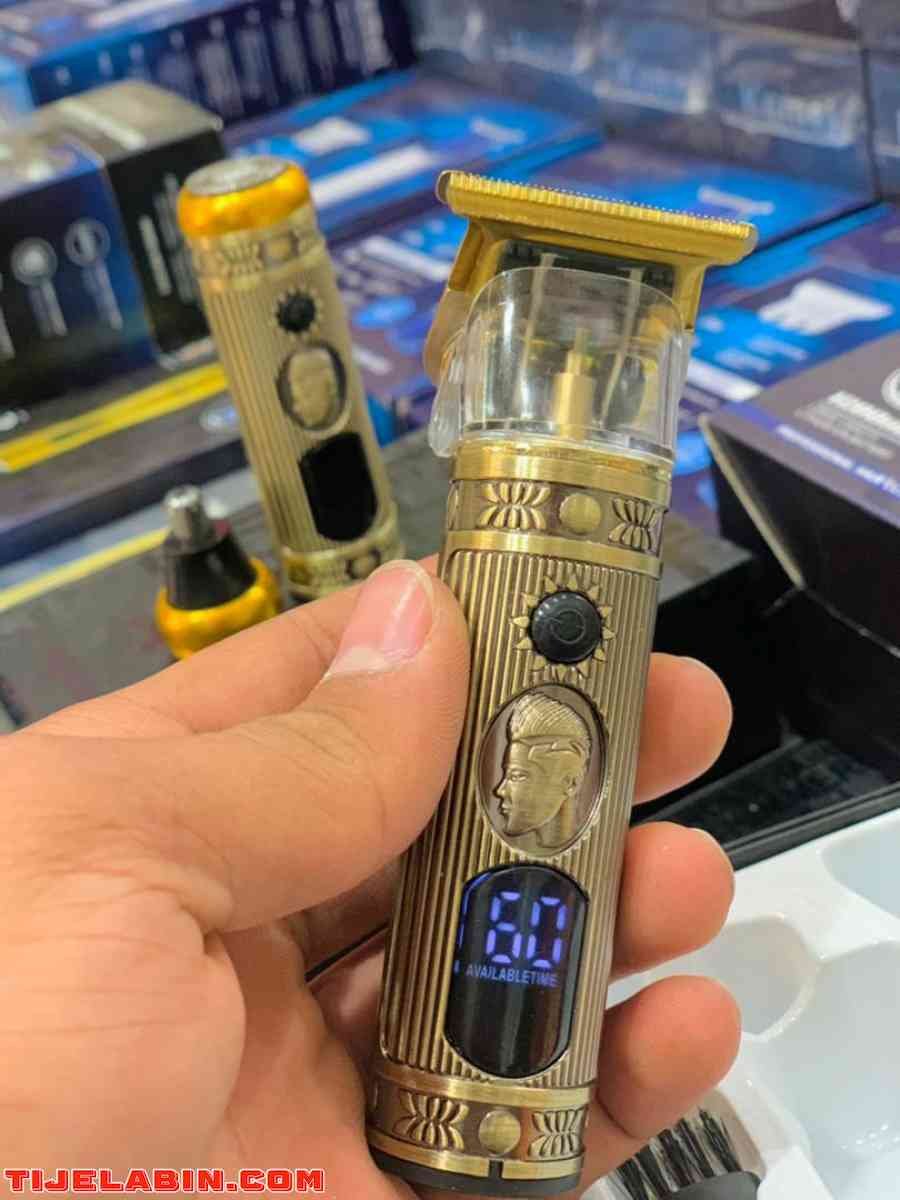 Ensemble de rasoir électrique pour hommes, tondeuse pour barbe et nez, chargeur USB, avec écran LCD - الصورة 3