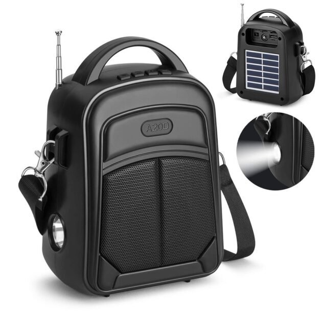 مكبر صوت لاسلكي بجودة صوت الدقة ولوحة شمسية YGA20T