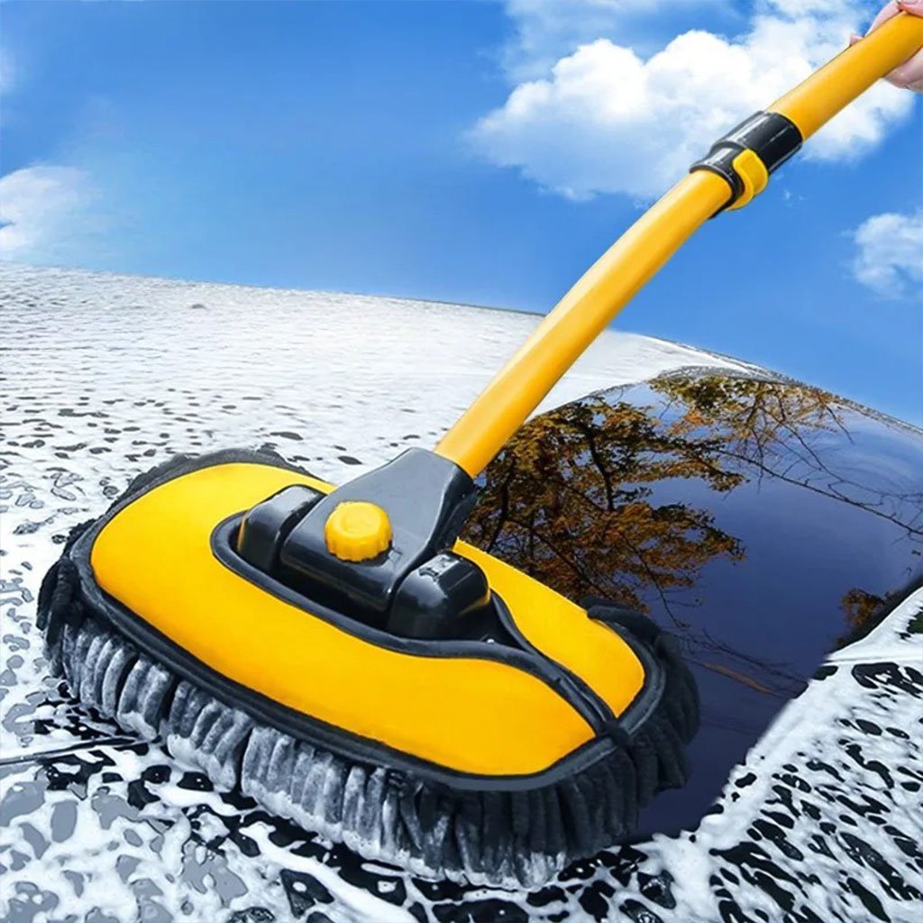 فرشاة غسيل سيارات من الألياف الدقيقة بمقابض قابلة - الصورة 5