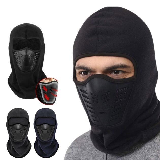 قناع وجه شتوي من الصوف مع شبكة مقاومة للرياح