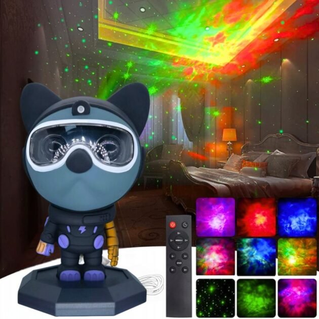 مصباح عرض رائد فضاء على شكل كلب ثور