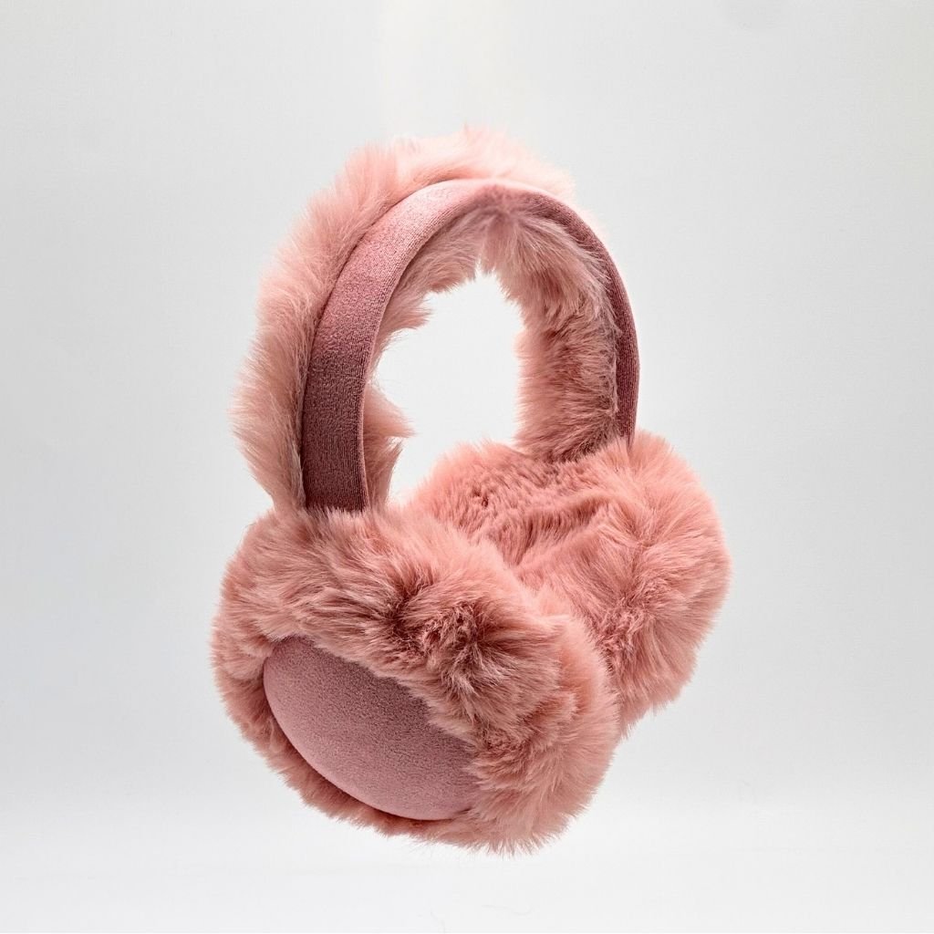 سماعات أذن وسماعات رأس نسائية من الفرو الصناعي - الصورة 2