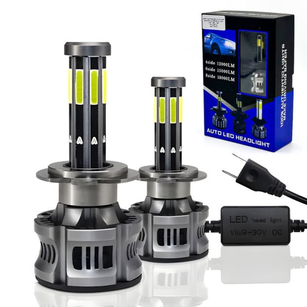 Kit Lampe de phare H4 LED 6 Directions 6000K - مصابيح إضاءة أمامية للسيارات