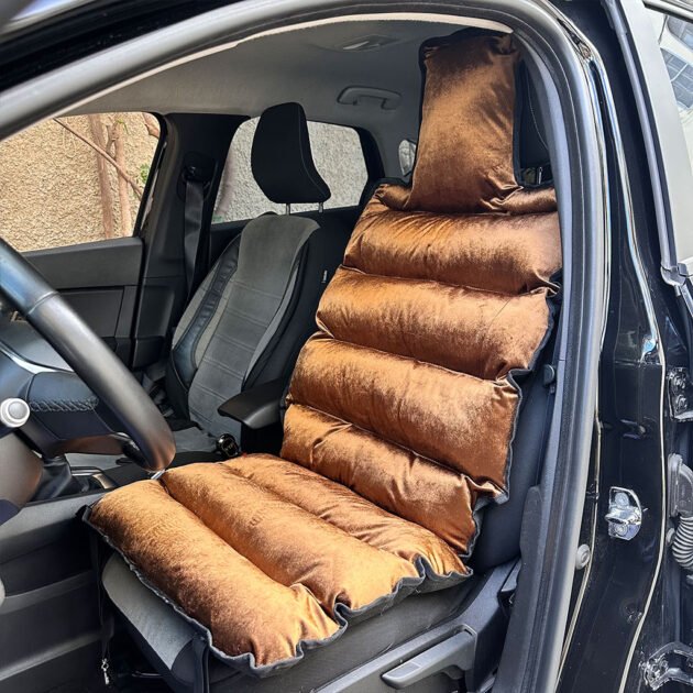 Housse de Protection Siège Auto en Velours Rembourrée Confortable et Moelleux – فرشة مقعد السيارة جد مريحة - 🤎 برونزي فاخر