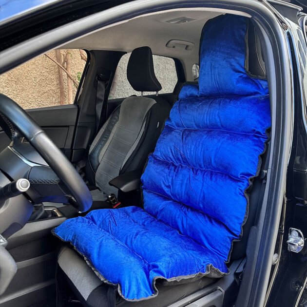Housse de Protection Siège Auto en Velours Rembourrée Confortable et Moelleux – فرشة مقعد السيارة جد مريحة - 💙 أزرق كهربائي