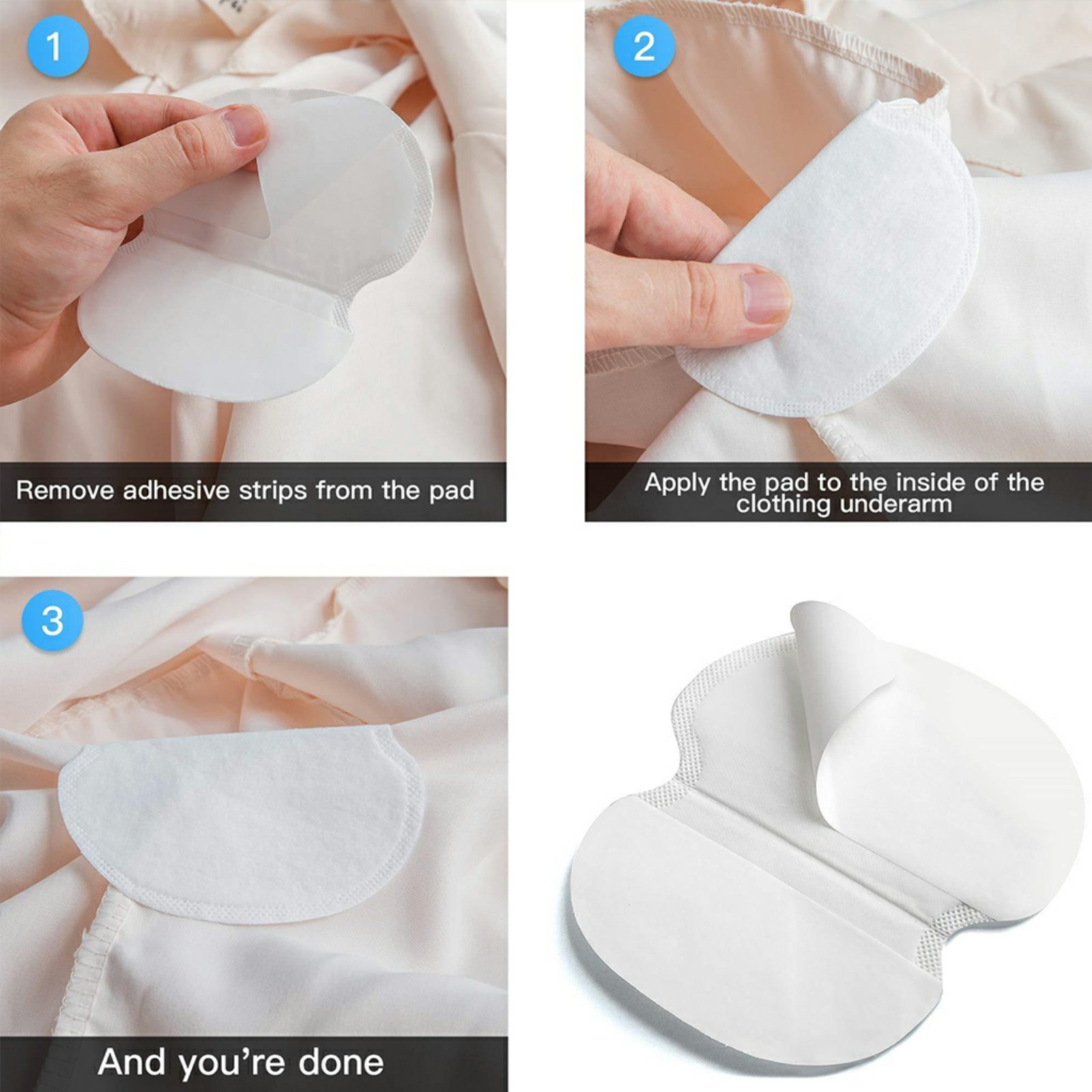 مجموعة من 10 قطع من واقيات الإبط الماصة للعرق - الصورة 3