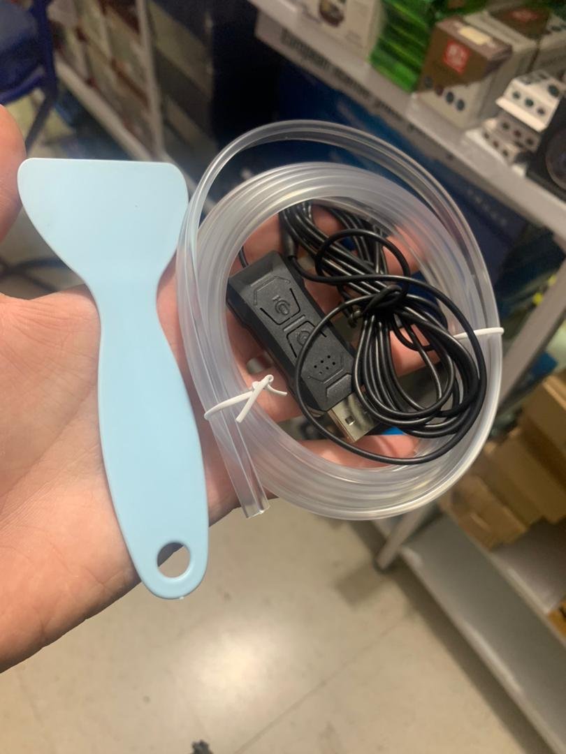 Bande lumineuse Fibre optique Led fluo RGB USB pour intérieur de voiture - الصورة 2