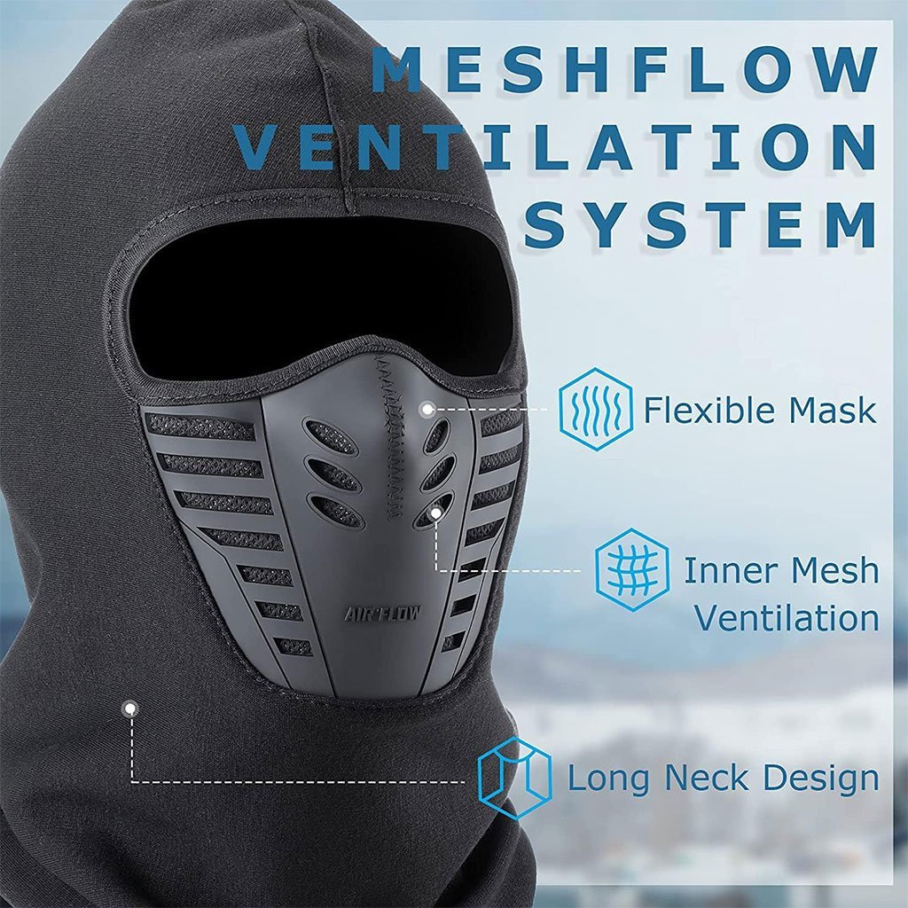 مجموعة قناع الوجه الشتوية من إكسيفور مع قفازات حرارية - الصورة 5