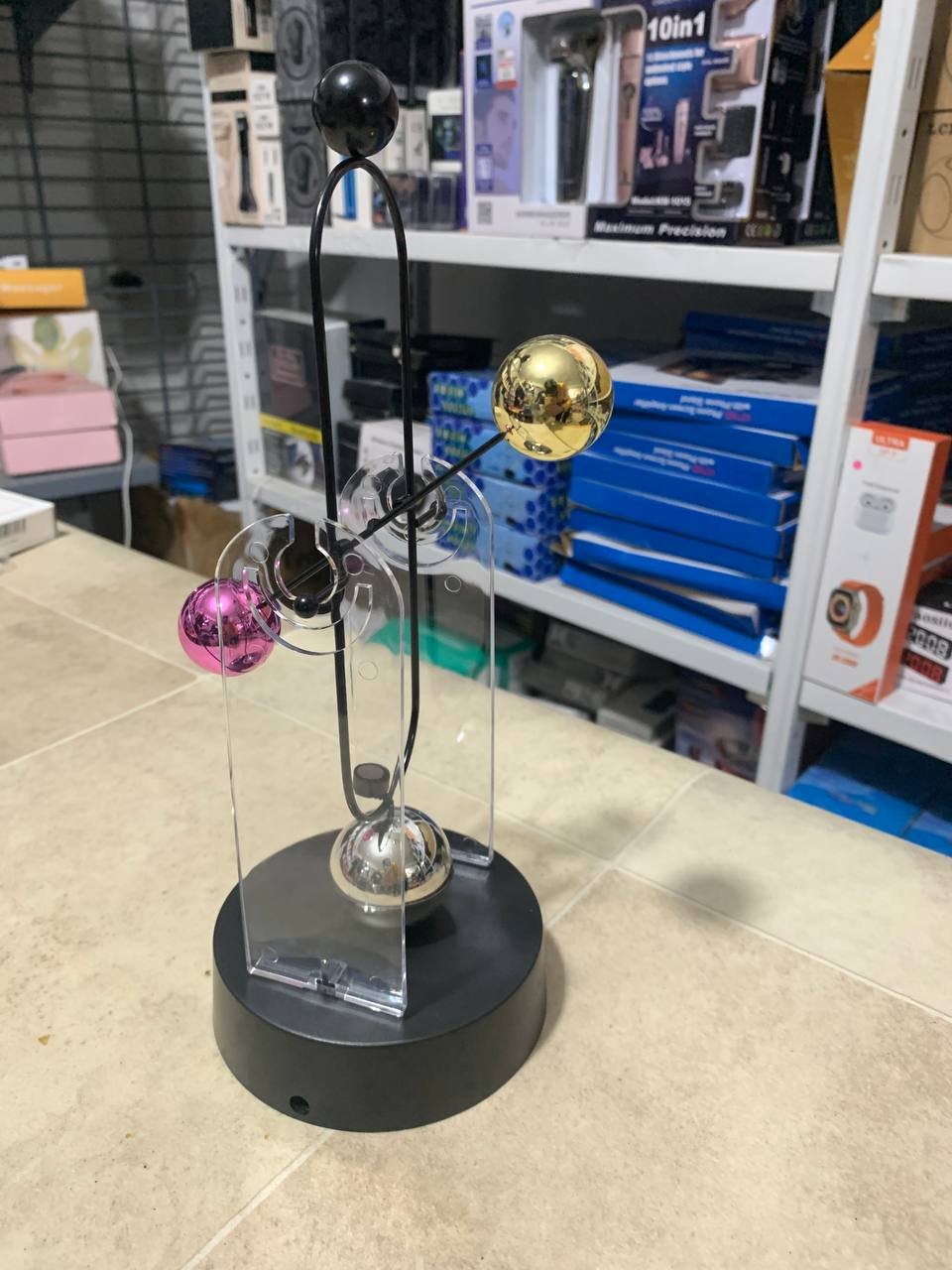 Boule d'équilibre de bureau à mouvement perpétuel,décor anti-stress - الصورة 5