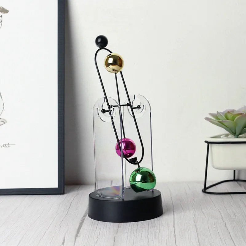 Boule d'équilibre de bureau à mouvement perpétuel,décor anti-stress - الصورة 6