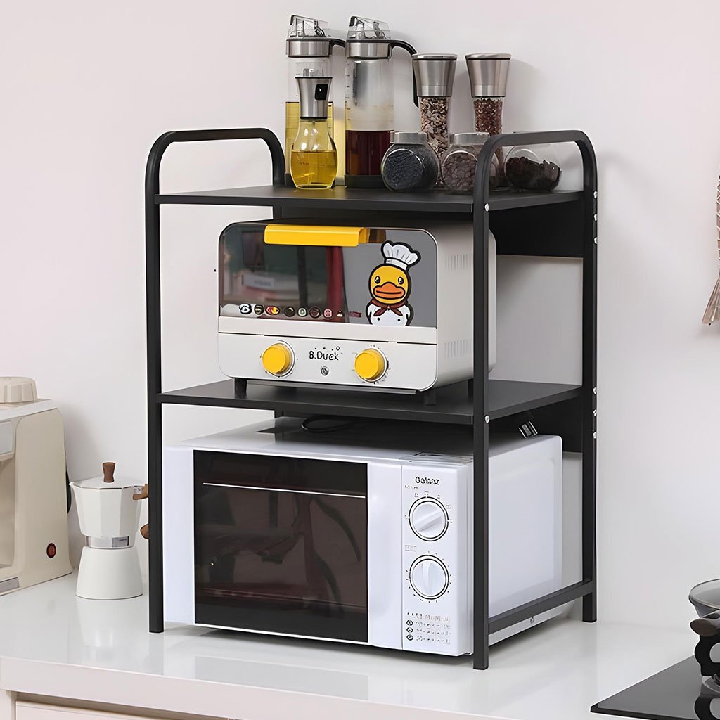 Support pour four à micro-ondes et étagère de rangement 3 étages – منظم أغراض وحامل ميكروويف - الصورة 4