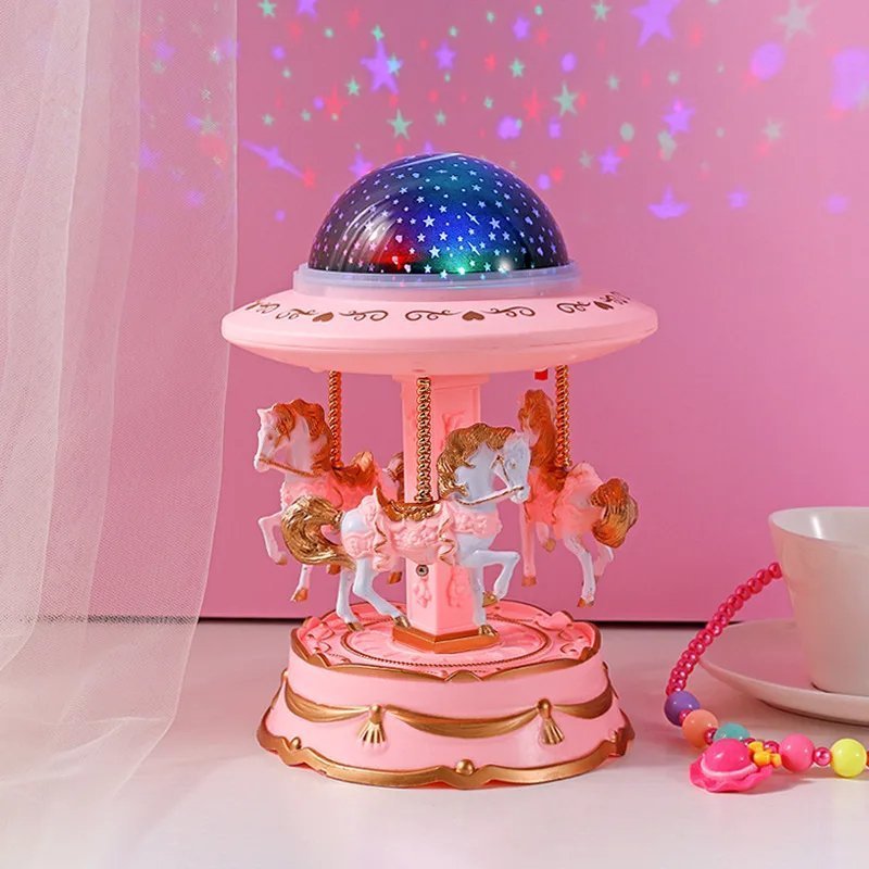 Carrousel Music Box avec projecteur ciel étoilé - الصورة 4
