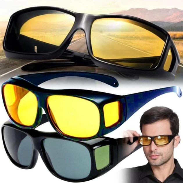 Lunettes de conduite HD Vision Du Jour et Nuit  2Pcs
