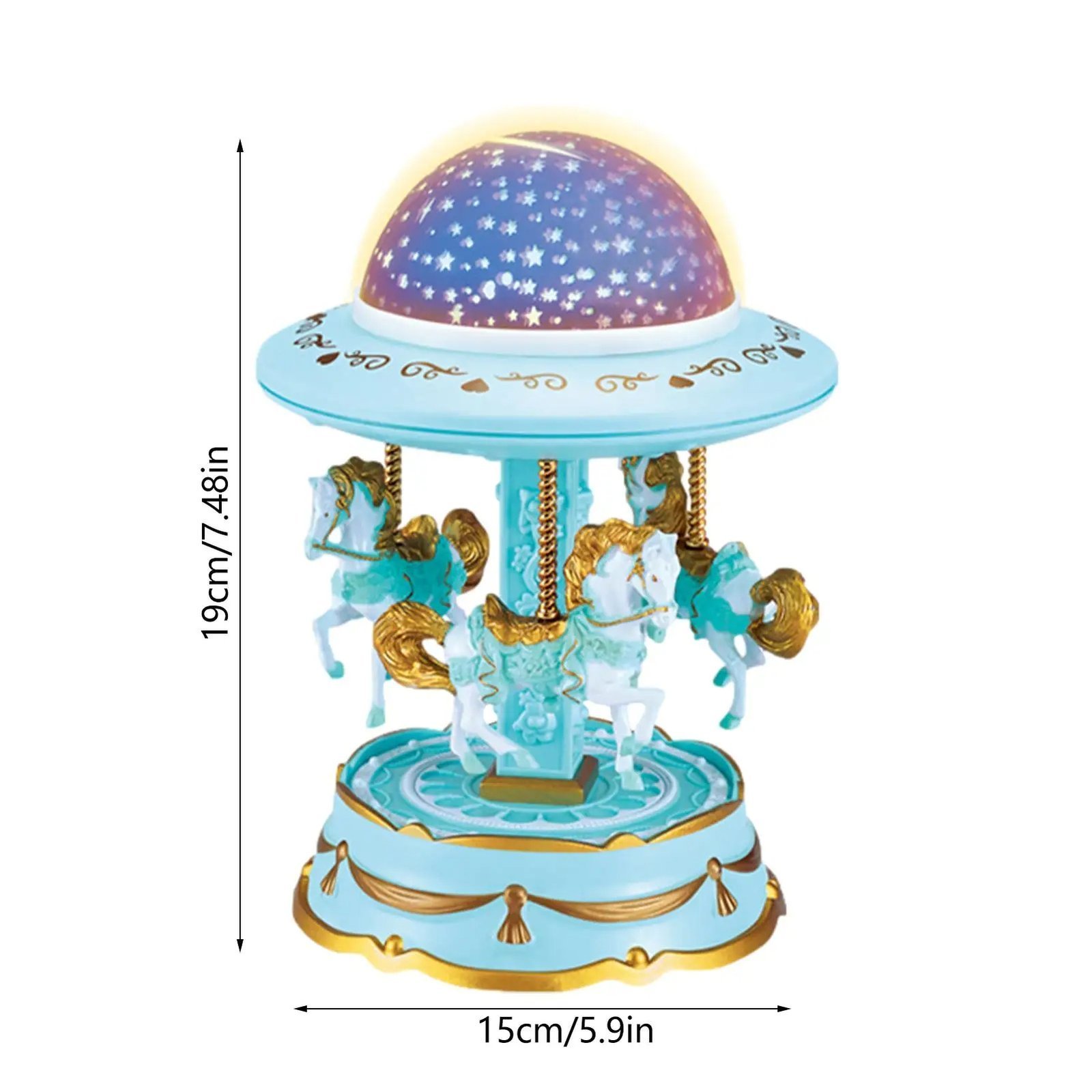 Carrousel Music Box avec projecteur ciel étoilé - الصورة 5