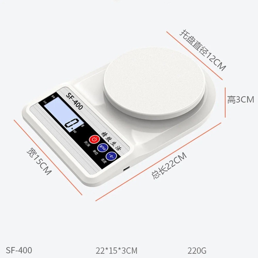 Balance de cuisine numérique 10kg, Balance de cuisine électronique de précision 1g - الصورة 4