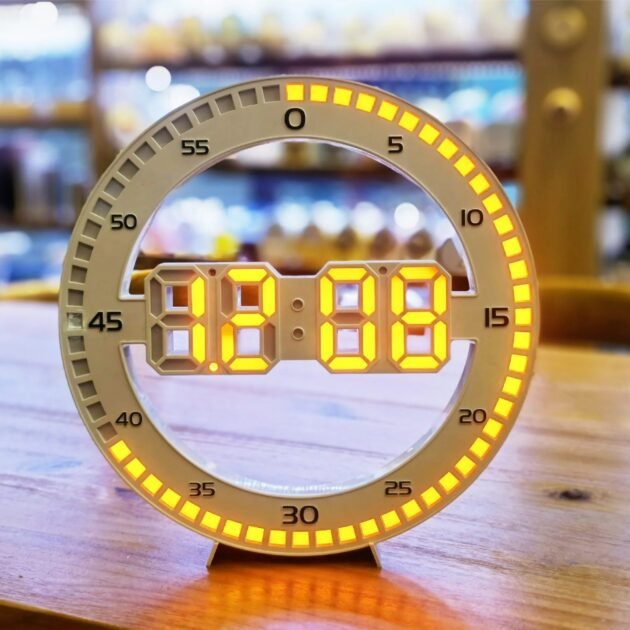 Horloge murale numérique 3D