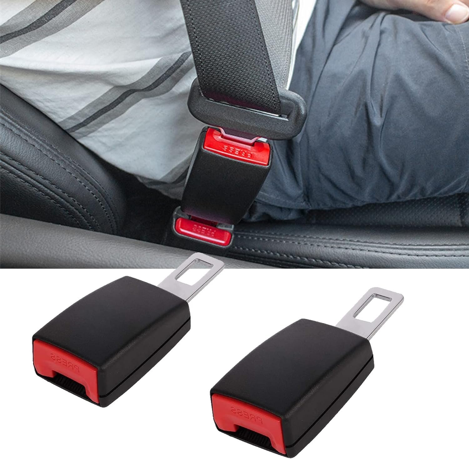 4Pcs Rallonge de ceinture de sécurité de voiture anti-Bip - الصورة 4
