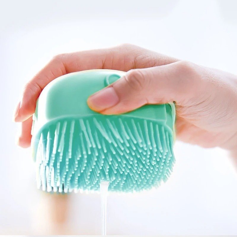 Brosse de Nettoyage et Distributeur De Shampoing en Silicone – فرشاة الحمام من السيليكون - الصورة 7