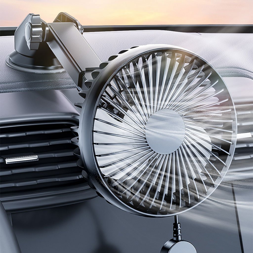 Ventilateur de Voiture Portable avec Fixation Par Ventouse – مروحة سيارة - الصورة 3