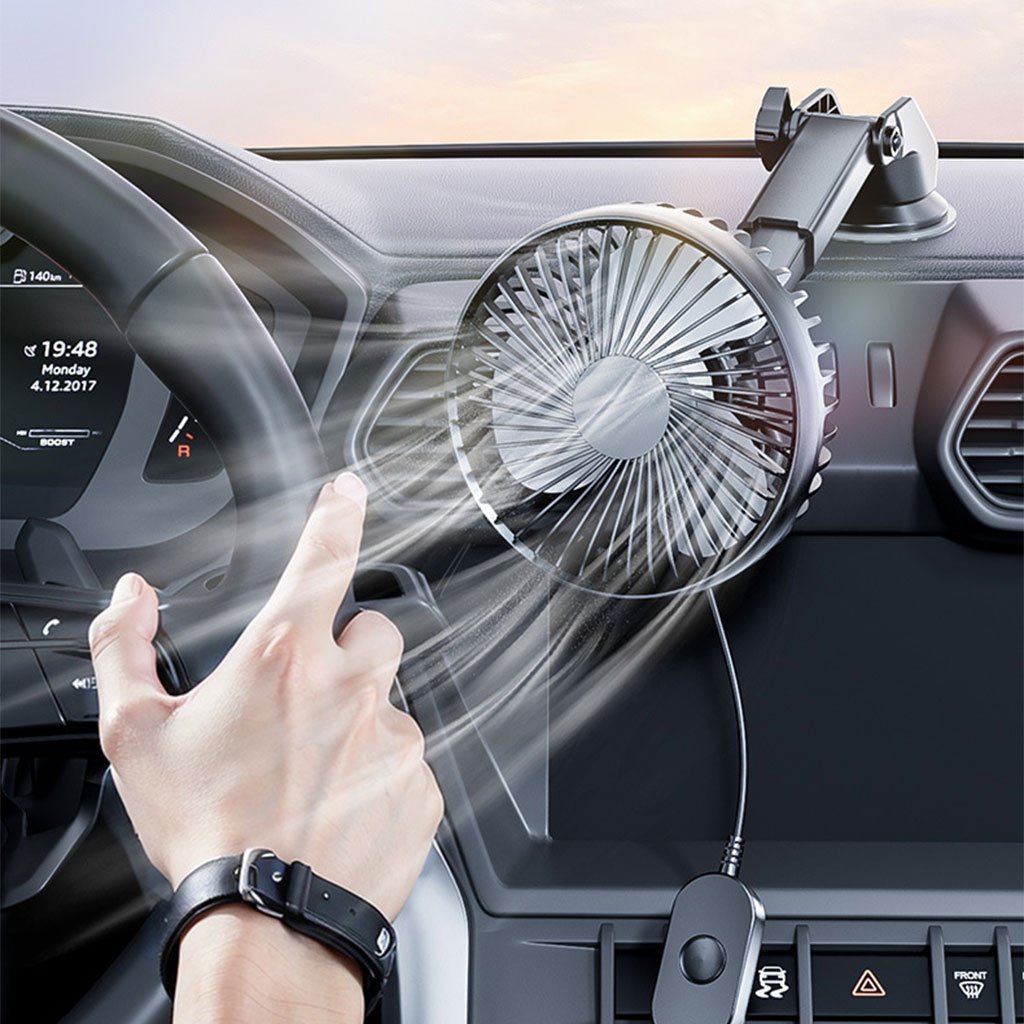 Ventilateur de Voiture Portable avec Fixation Par Ventouse – مروحة سيارة - الصورة 4