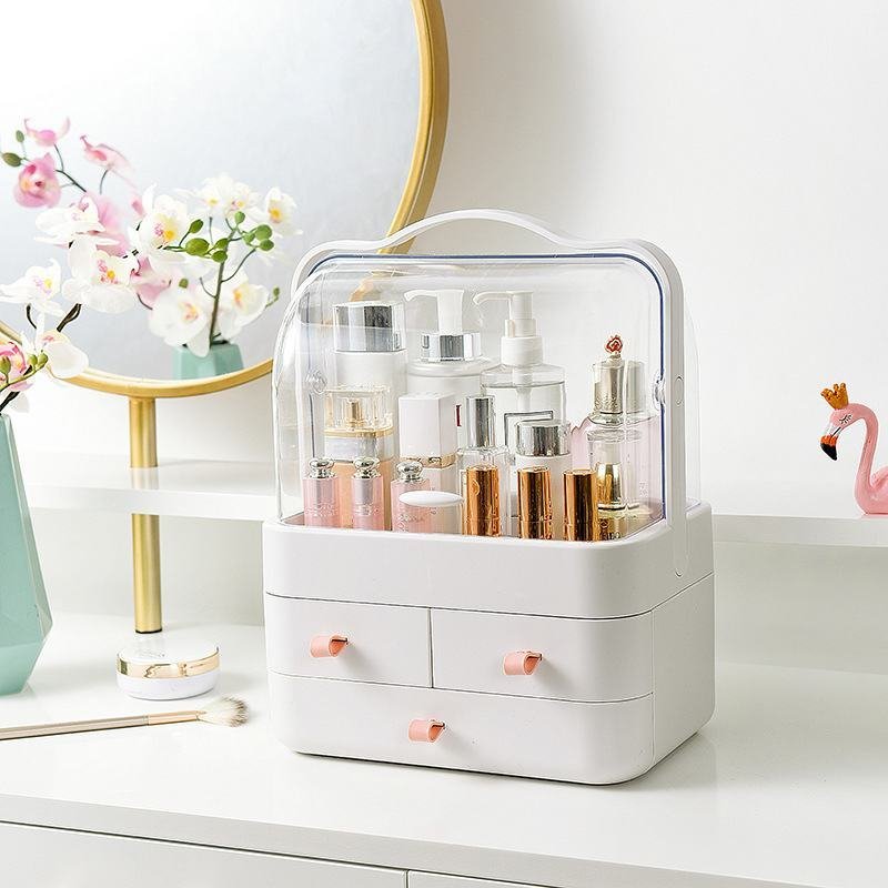 Boîte De Rangement Pour Maquillage Et Cosmétiques Avec 3 Tiroirs - الصورة 4