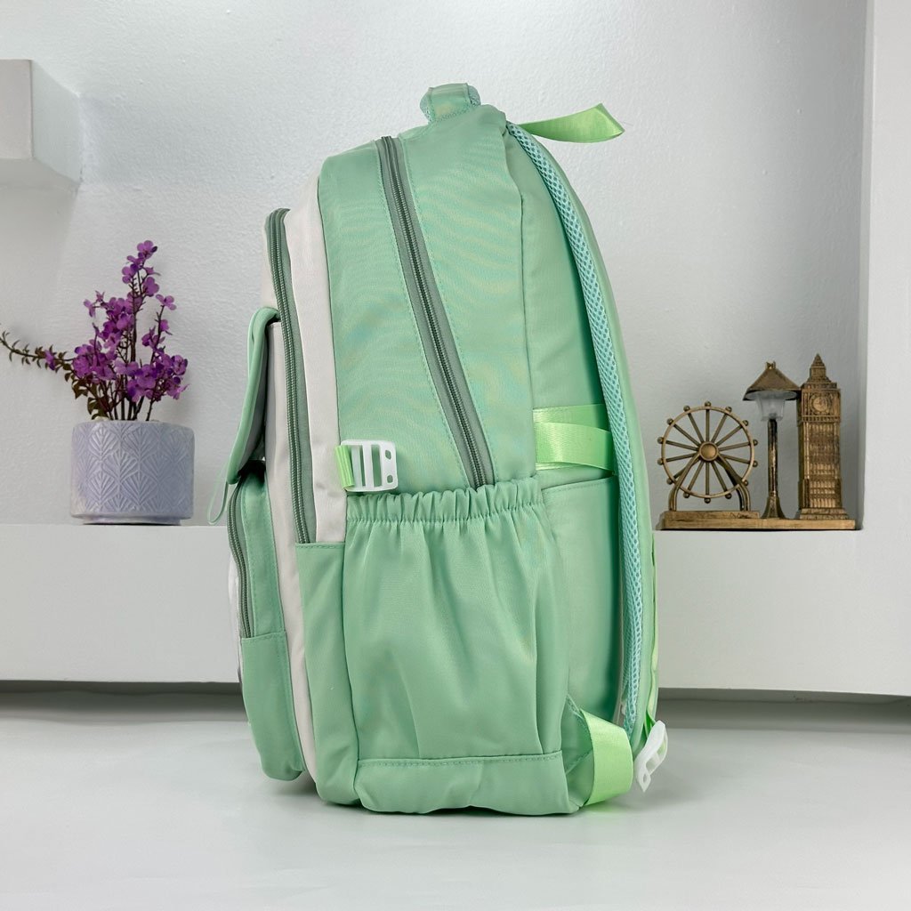 Sac à Dos Scolaire pour Enfants Style Kawaii BoShiKai Vert – حقيبة ظهر مدرسية للأطفال أخضر - الصورة 3